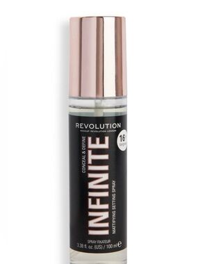 Revolution Infinite Mattifying Setting Spray - Black Bottle with Rose Gold Cap